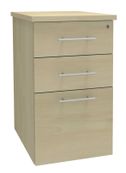 Caisson HT bureau - steely/stelly manager - Profondeur 60 cm - erable - top erable