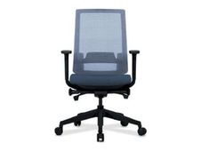 Fauteuil de bureau BRIAN - accoudoirs réglables - Appui-tête en option - dossier en résille - bleu