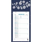 Calendrier mensuel avec feuillets détachables 13 x 23 cm sur support plaque imprimée Végétal 16 x 33 cm  - disponible dans différentes couleurs - Exacompta