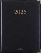 Agenda Kiev - 1 semaine sur 2 pages - 22 x 28 cm - noir - Oberthur