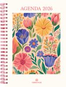 Agenda Flores - 1 semaine sur 2 pages - 15,5 x 21,5 cm - rose - Oberthur