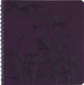 Agenda à spirale Primrose - 1 semaine sur 2 pages - 16,5 x 16,5 cm - lilas - Oberthur