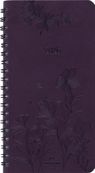 Agenda de poche spiralé Primrose - 1 semaine sur 2 pages - 9,5 x 17 cm - lilas - Oberthur