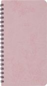 Agenda de poche spiralé Primrose - 1 semaine sur 2 pages - 9,5 x 17 cm - rose - Oberthur