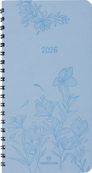 Agenda de poche spiralé Primrose - 1 semaine sur 2 pages - 9,5 x 17 cm - corail - Oberthur