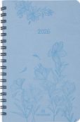 Agenda de poche spiralé Primrose - 1 semaine sur 2 pages - 10 x 15 cm - corail - Oberthur