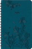 Agenda de poche spiralé Primrose - 1 semaine sur 2 pages - 10 x 15 cm - vert canard - Oberthur
