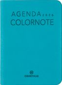 Agenda Colornote - 1 semaine sur 2 pages - 7,5 x 10,5 cm - bleu turquoise - Oberthur
