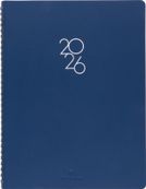 Agenda à spirale Portland - 1 semaine sur 2 pages - 22 x 28 cm - bleu - Oberthur