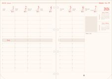Oberthur - Recharge pour organiseur - 1 semaine sur 2 pages (semainier international) - 21 x 32,5 cm