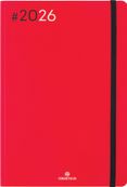 Agenda Flex - 1 semaine sur 2 pages - 17 x 24,5 cm - rouge - Oberthur