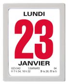 Oberthur - Bloc éphéméride classique - 7 x 9,5 cm - gris