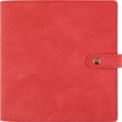 Agenda à spirale Ramatuelle - 1 semaine sur 2 pages - 16,5 x 16,5 cm - corail - Oberthur