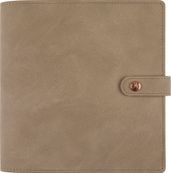 Agenda à spirale Ramatuelle - 1 semaine sur 2 pages - 16,5 x 16,5 cm - taupe - Oberthur