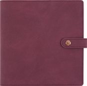 Agenda à spirale Ramatuelle - 1 semaine sur 2 pages - 16,5 x 16,5 cm - prune - Oberthur