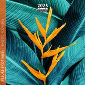 Calendrier mensuel 16x16 cm - 16 mois - Fleurs exotiques