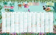Calendrier bancaire 40x65 cm - Le Jardin
