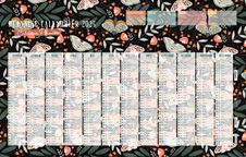 Calendrier bancaire 40x65 cm - Papillons