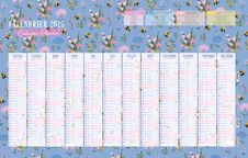 Calendrier bancaire 40x65 cm - S Dyment Abeilles