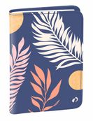 Quo Vadis Bloom - Agenda - 2025 - semainier - mini - 100 x 150 mm - portrait - papier blanc - nature - fleurs - couverture bleue - synthétique