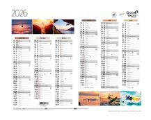 Quo Vadis - Calendrier éphéméride - 2025 - Français - Fantaisie - Multicolore - 12 mois de janvier à décembre - 27x21 cm - Papier Clairefontaine blanc - Fabrication française