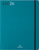 Agenda Flex - 1 semaine sur 2 pages - 22 x 28 cm - émeraude - Oberthur