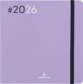 Agenda Flex - 1 semaine sur 2 pages - 16 x 16 cm - lilas - Oberthur
