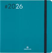 Agenda Flex - 1 semaine sur 2 pages - 16 x 16 cm - émeraude - Oberthur