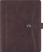 Agenda à spirale Davos - 1 semaine sur 2 pages - 22 x 28 cm - marron - Oberthur