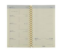 Agenda de poche spiralé Notaplan - 1 semaine sur 2 pages - 9 x 16 cm - recharge - Brepols