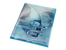 Leitz Premium - Pochette coin - A4 - 40 feuilles - bleu transparent