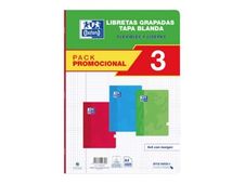 Oxford - Cuaderno - A4 (210 x 297 mm) - 48 hojas / 96 páginas - cuadriculado (paquete de 3)