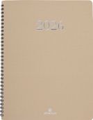 Agenda spiralé Galway - 1 semaine sur 2 pages - 22 x 28 cm - olive - Oberthur