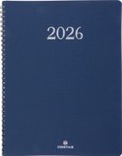 Agenda spiralé Galway - 1 semaine sur 2 pages - 22 x 28 cm - bleu marine - Oberthur