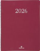 Agenda spiralé Galway - 1 semaine sur 2 pages - 22 x 28 cm - anthracite - Oberthur