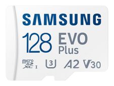 Samsung EVO Plus MB-MC128S - Carte mémoire micro SD - 128Go - blanc
