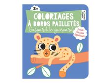 Coloriages à bords pailletés - Gaspard le guépard - par Grandgirard Mélanie