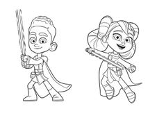 Mes Coloriages avec stickers - Star Wars Les Aventures des Petits Jedi
