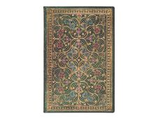 Paperblanks The Queen's Binding - Journal - reliure piquée - mini - 95 x 140 mm - 104 feuilles / 208 pages - ligné - Pinnacle - vert - carton pour reliure recouvert de papier