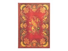 Paperblanks Fiammetta - Journal - relié - midi - 120 x 180 mm - 144 pages - uni - Baroque - rouge - papier