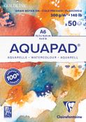 Clairefontaine - Aquapad - bloc encollé - A6 - 50 feuilles - 300g