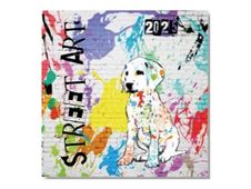 BLUE ART Nouvelle - Calendrier - 2025 - street art - dog - 14 pages - 30 x 30 cm