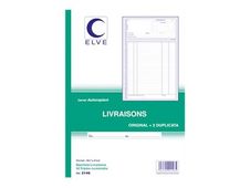 ELVE - Manifold bon de livraison - 297 x 210 mm - 50 feuilles - A4 - autocopiant - numéroté