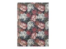 Oberthur Baroque - Cahier de notes - A5 (148 x 210 mm) - 100 feuilles / 200 pages - papier ivoire - doublé - fleurs - couverture rouge