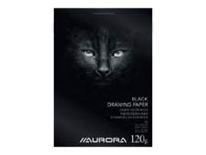 Aurora Art & Craft - Bloc à dessins - 245 x 345 mm - 20 pages - noir - uni