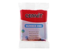 Cernit Number One - Pâte à modeler - 56 g - rouge Noël - argile polymère