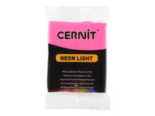 Cernit Neon Light - Pâte à modeler - 56 g - Fuchsia - matériau fluorescent, argile polymère