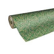 Rouleau papier cadeau kraft 0,7 x 50 m 65g imprimé feuilles - Viquel