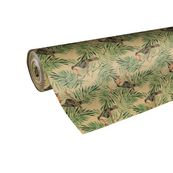 Rouleau papier cadeau kraft 0,7 x 50 m 65g imprimé tropical - Viquel