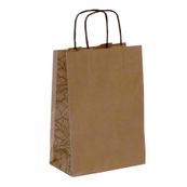 Sac kraft poignées torsadées Jungle noir -  18 x 8 x 24 cm